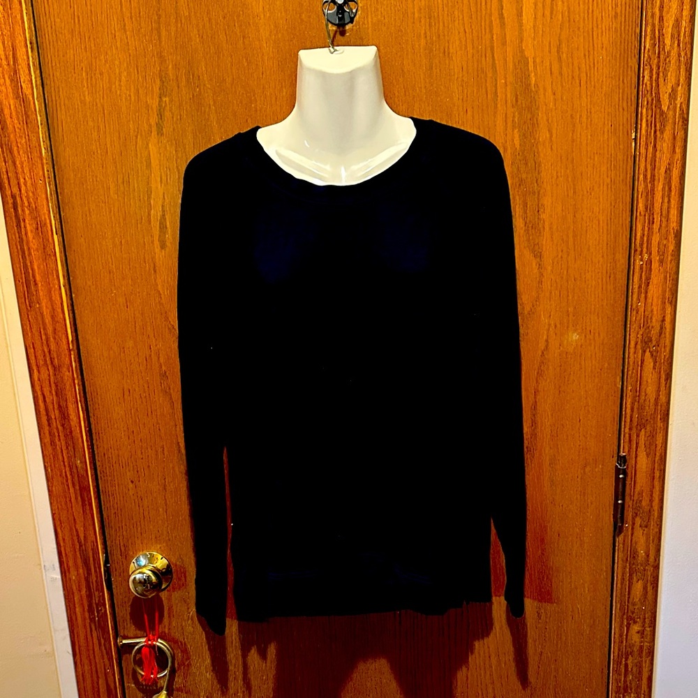 Lou & Grey Black Crew Neck t shirt long sleeve medium